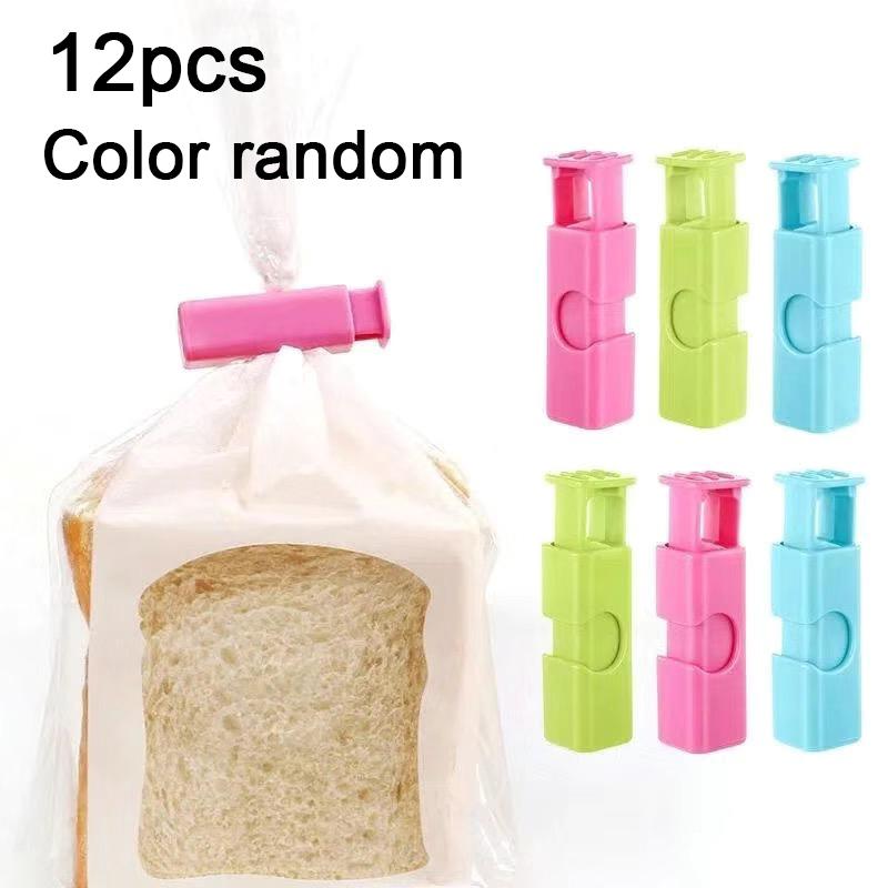 Squeeze Bread Bag Clips Reusable Fresh Food Seal Plastic Clip Snack Bag Seal Spring Clip Home Kitchen Storage Organization new