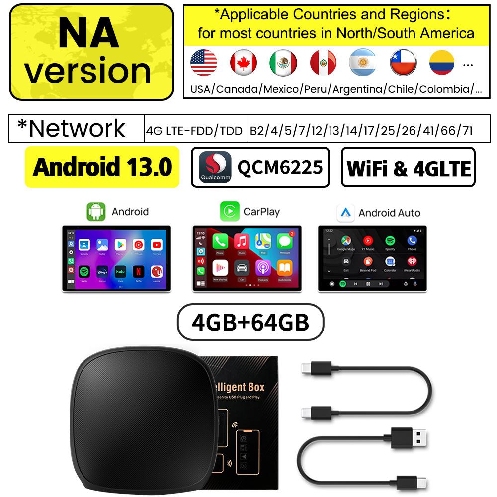 JIUYIN CarPlay Ai Box Qualcomm 6225 8-Core CPU Android 13.0 Wireless CarPlay Android auto For Toyota Volvo VW Kia Benz MG