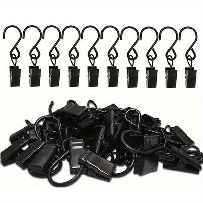 10 unidades mini Gancho de Metal para Armazenamento Multifuncional Pendurado, Clipe para Cortina, Clipe Gancho para Cortina de Chuveiro, Clipes Gancho Decorativos para Pendurar ao Ar Livre