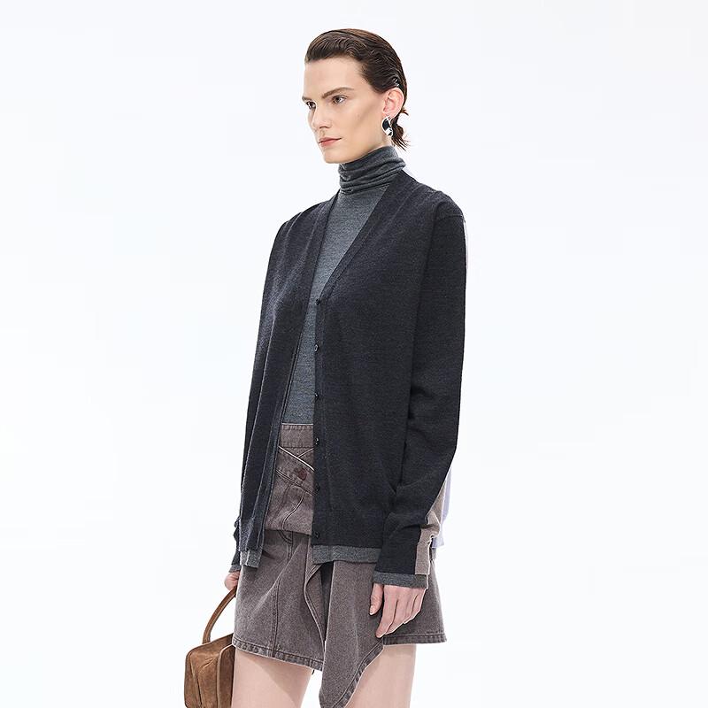 JNBY 2025 Autumn V-Neck Loose Knit Cardigan