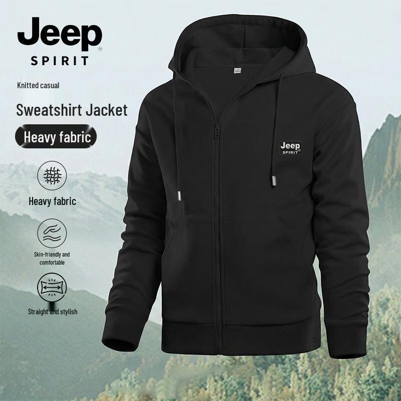 

JEEP SPIRIT Men s Hooded Knit Jacket XL