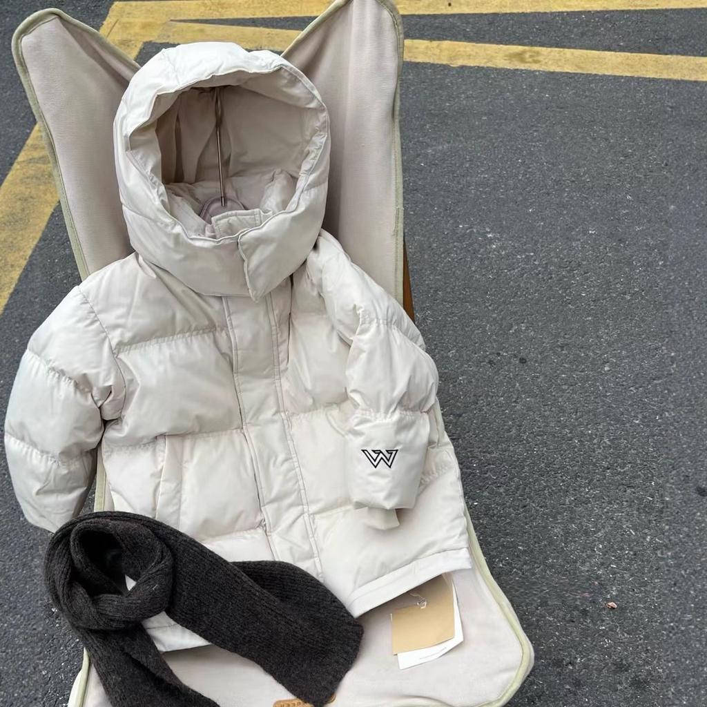 Children's Down Jacket Medium and Long Girls and Boys Thickened Warm Medium and Older Children's Jacket -cm
