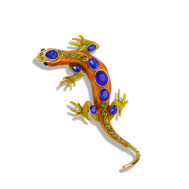 Elegant Crystal Lizard Brooch: Versatile Rhinestone Gecko Pin for Women's Fashion