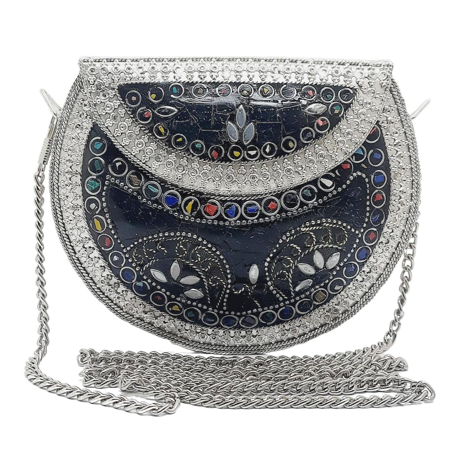 

Металлическая сумка ручной работы маленького размера, кошелек для монет, этническая, свадебная, детская сумка, клатч для вечеринки