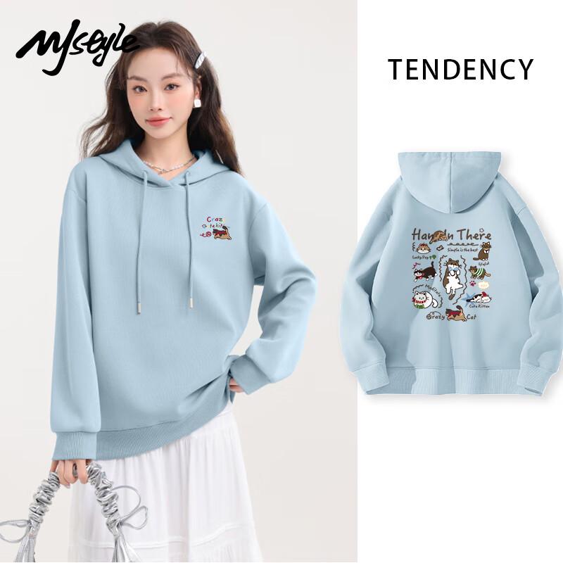 MJ STYLE Women's Casual Hooded Long Sleeve Sweatshirt