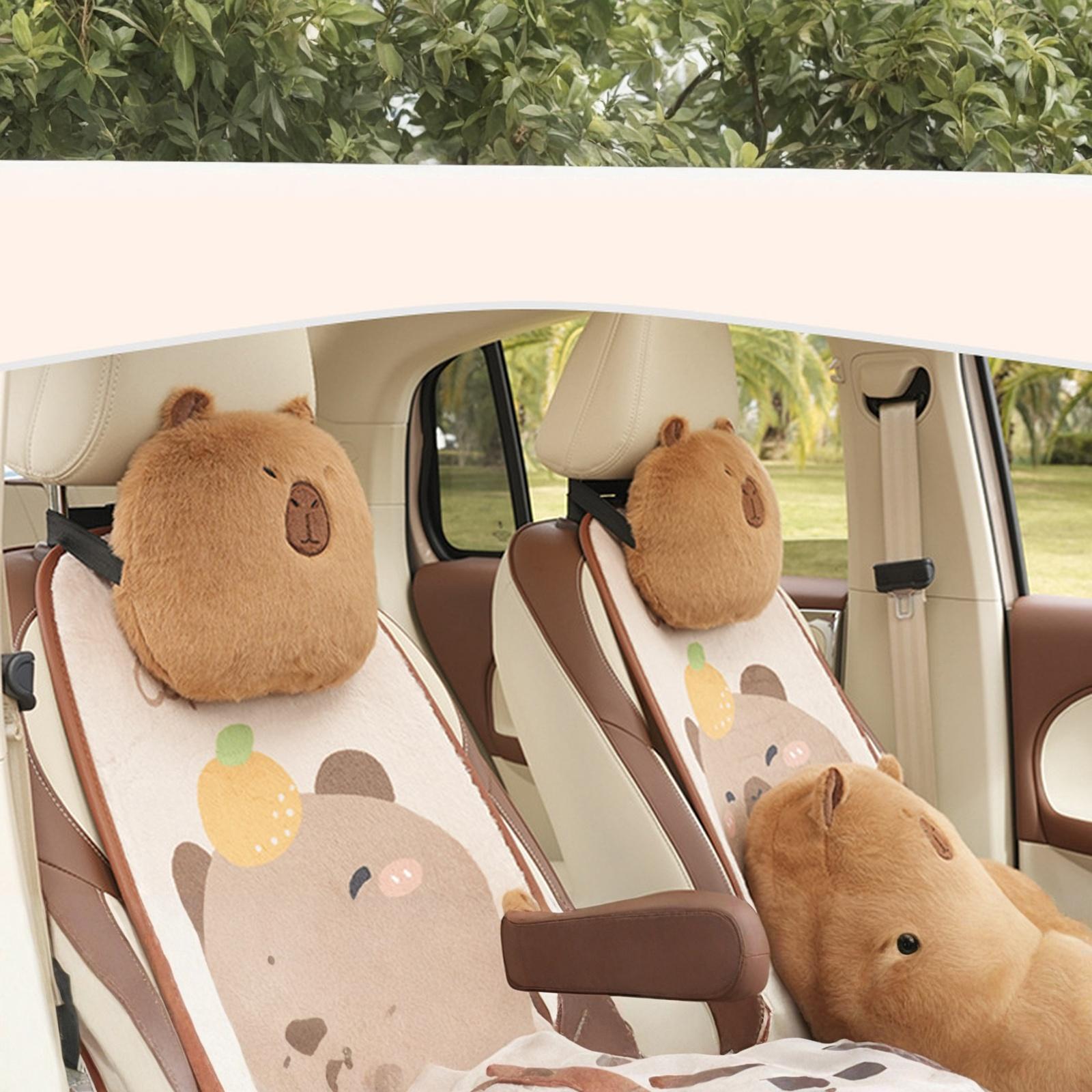 

1pc Cute Car Neck Pillow Cartoon Design Car Headrest Cute Interior Accessories Creative Gift One Size