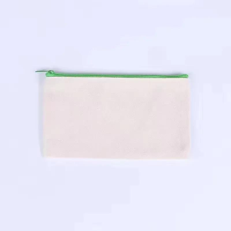 

Сделай сам Пустая холщовая сумка на молнии Хранение файлов Студенческая сумка для карандашей Сумки для рукоделия Холщовая косметичка Сумки для подарков ручной работы 6PCS зелёный