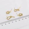 1pár mosazných náušnic s kroucenou geometrií pro ženy Náušnice pro dívky
