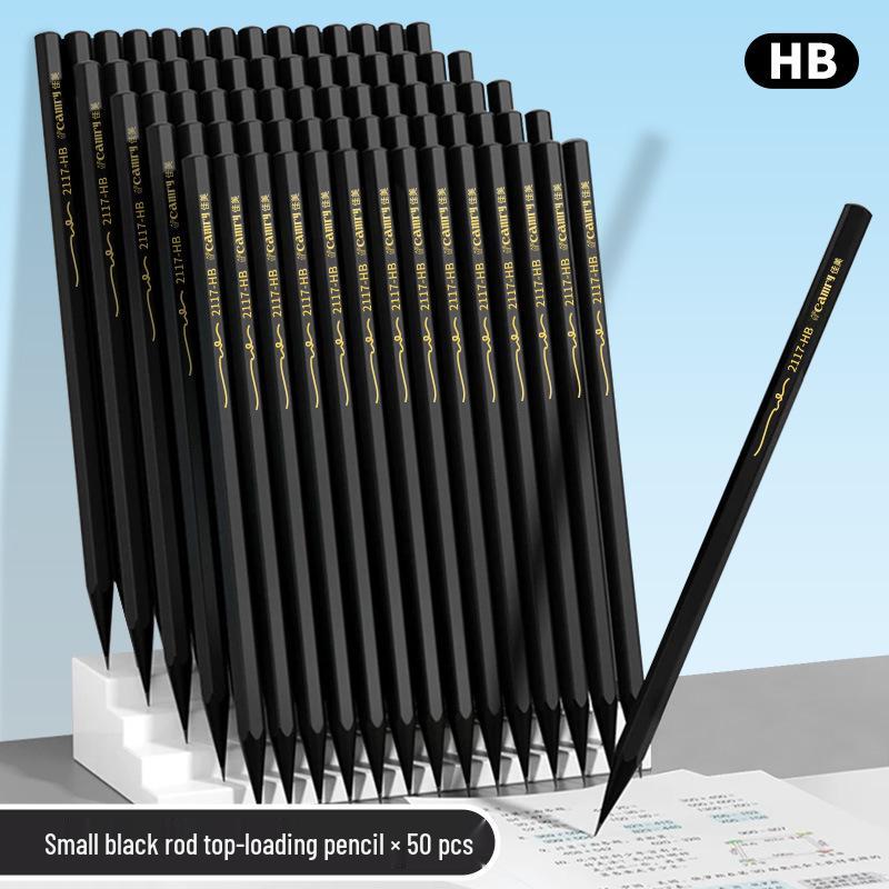 Premium Black Wood Hexagonal HB2B Pencil for Students and Office Writing & Drawing