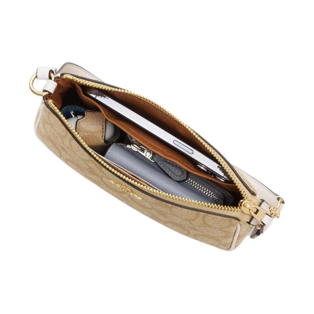 Coach Nolita 19 Logo Chain Zip Closure Crocodile Embossed Leather Handbag Women handbags Gold Ivory CN382-IMIVO