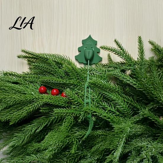 Heavy Duty Garland Straps Adjustable Christmas Hanger for Mantle Fireplace, Reusable Plastic Holder Secure Buckle Ornaments with Indoor And