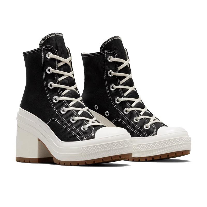 Spring heightening retro canvas Martin boots women's small platform short boots solid color single boots super high heel boots