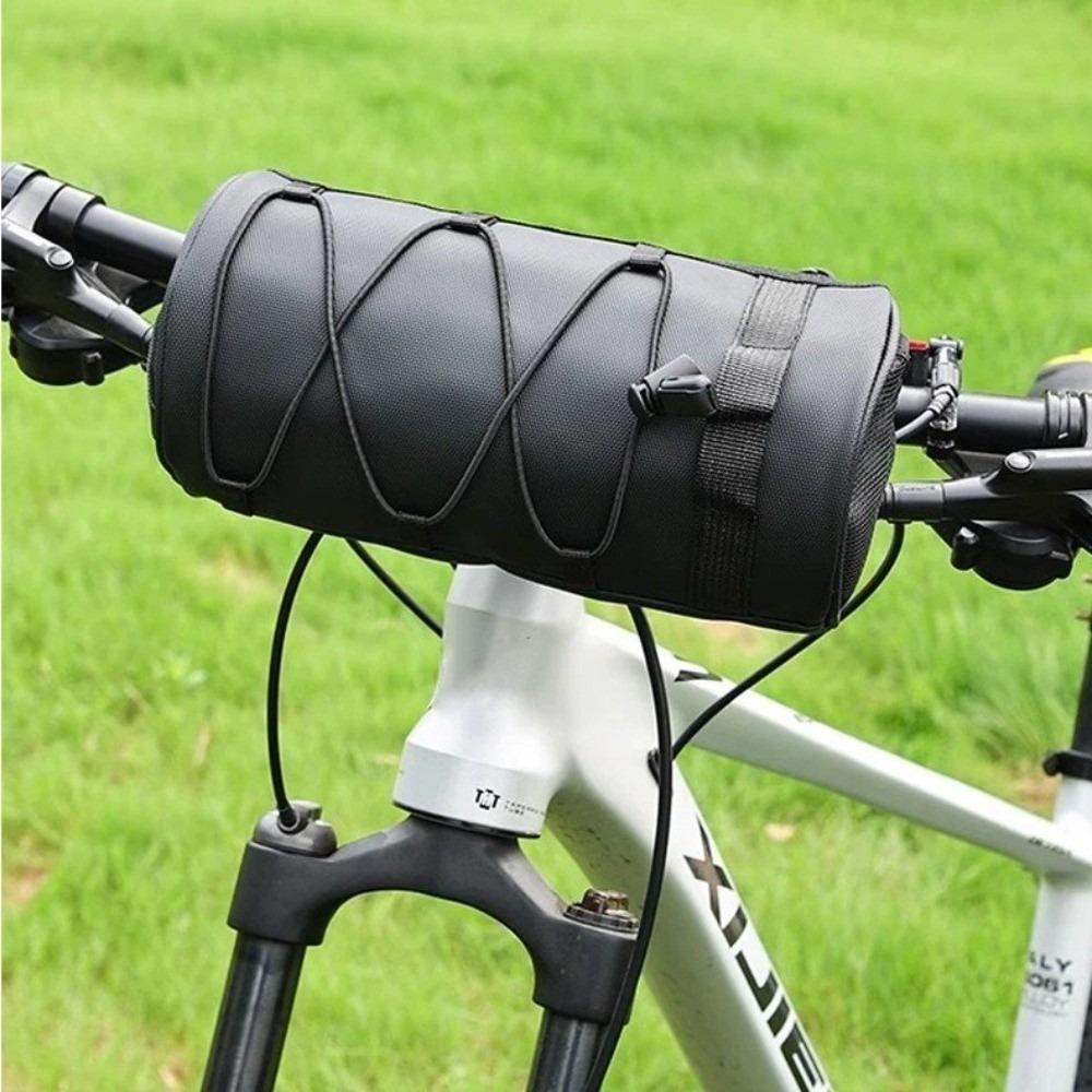 Multi-Functional Cycling Bag Front Frame Large Capacity Bike Organizer Bag Oxford Fabric Elastic Band Cycling Frame Tube Bag