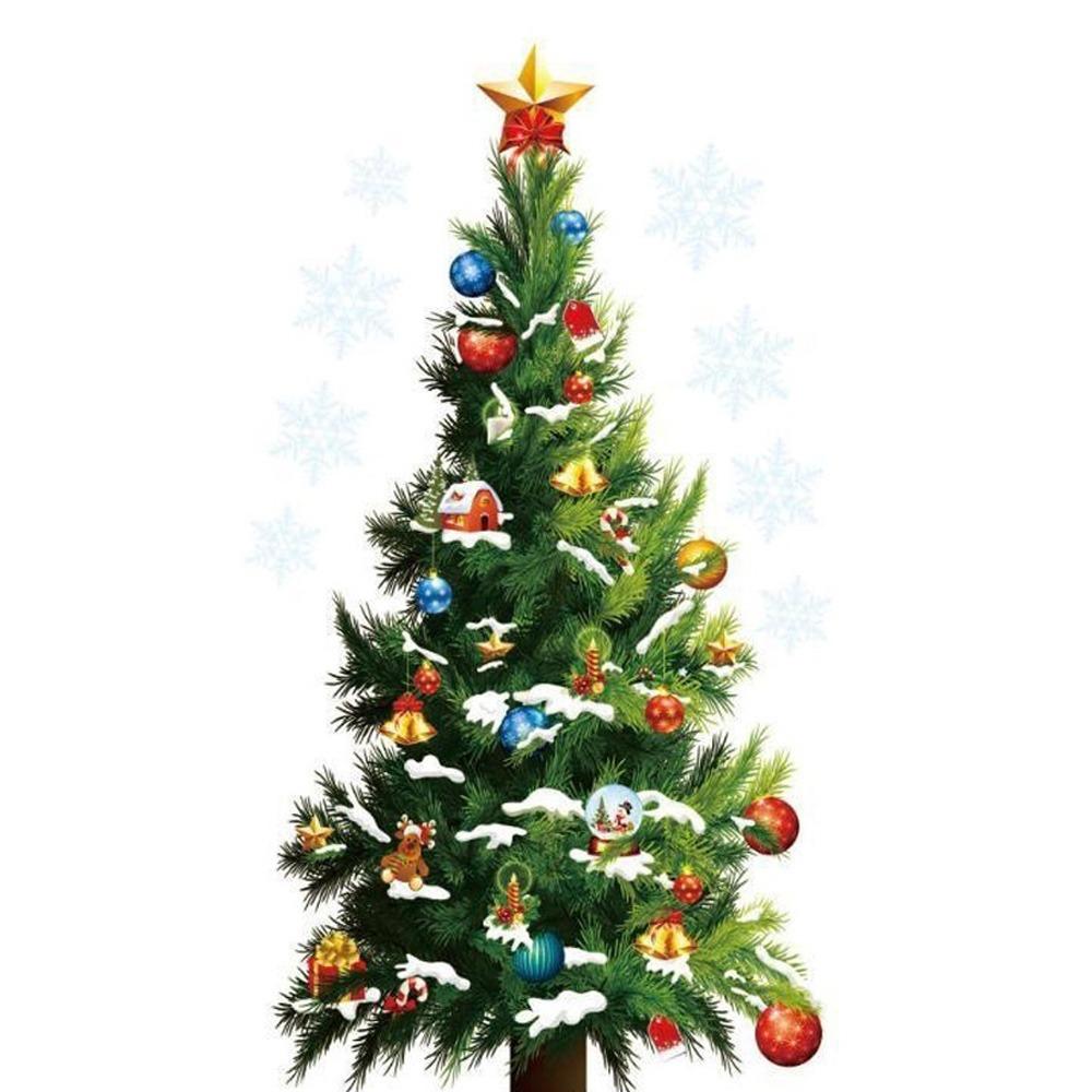 Removable Christmas Tree Wall Stickers Self-Adhesive Christmas Tree Decals Christmas Season