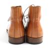 Great Santoni Ankle boots 6466 Inner wing style, straight tip, lace-up Brown leather mens 6.5 Used