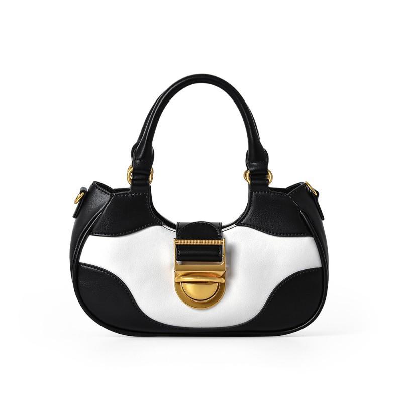 

High-end Versatile Bag Niche Women s Fashion Retro Texture Classic Handbag Exquisite 21cmx7cmx27cm чёрный