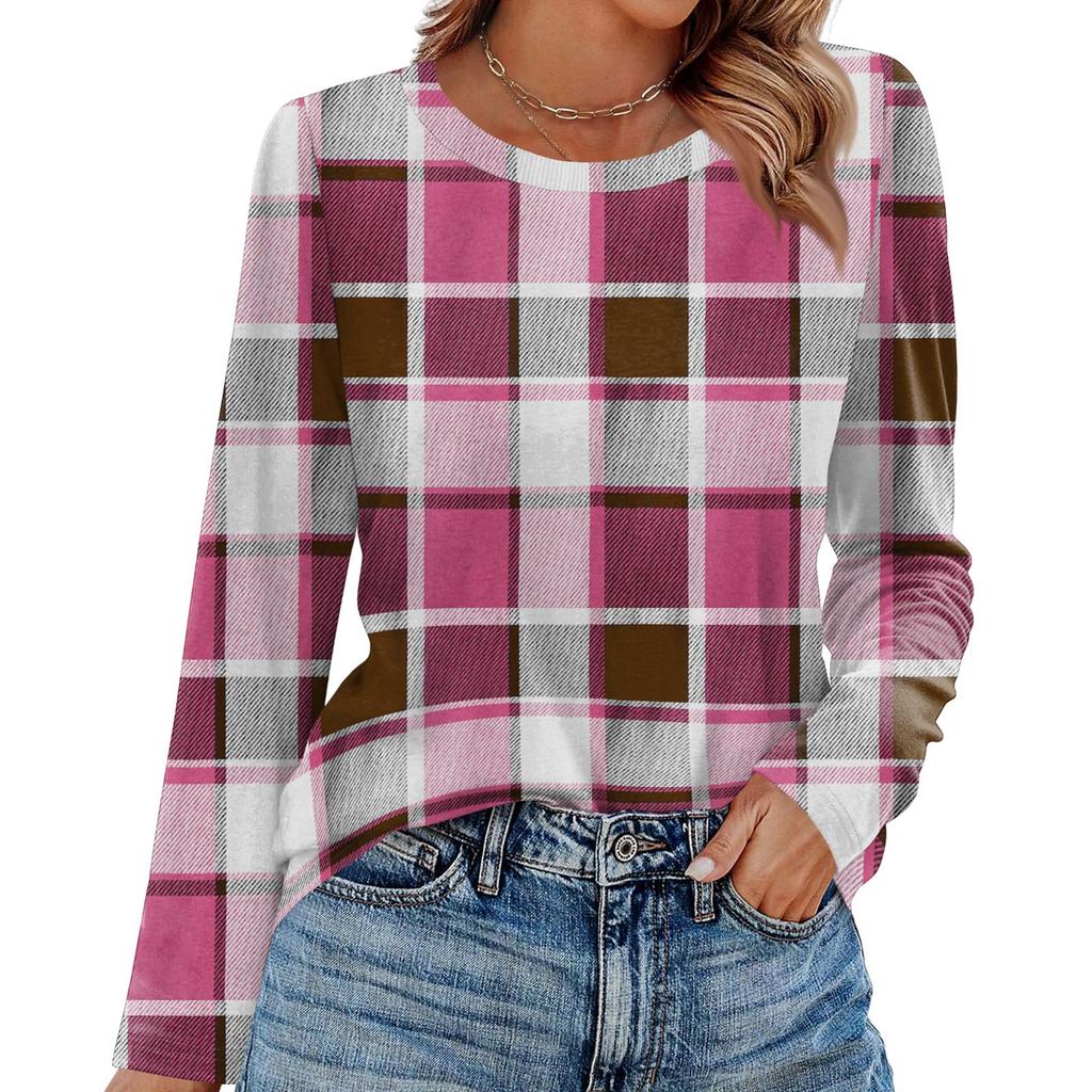 Košile s dlouhým rukávem pro ženy Roztomilý potisk Grafika Trička Halenky Běžné Velikosti Zásadní topy Pulovr