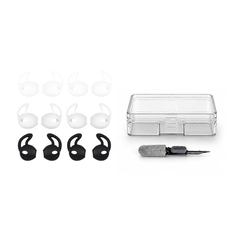 6‑Pairs Silicone Anti‑Slip Sports Ear Covers Kit With Storage Box & Cleaning Brush For Apple EarPods, Random Color