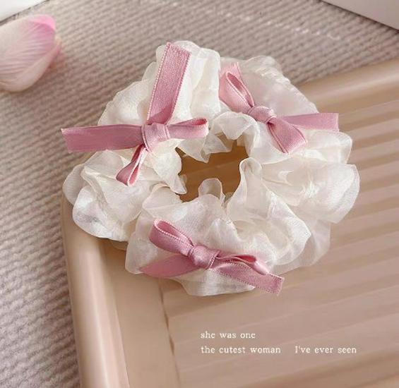 Zhao Lusi Korean-Style Large Intestine Hair Scrunchie - High-End College-Style Sweet Women's Hair Tie