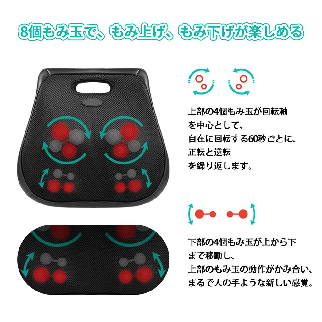 oCuZen Back Massage Massage Cushion Device Lower Back Massage Massage Seat Massage Machine with Heater Gift for Stress Home Use [Medical