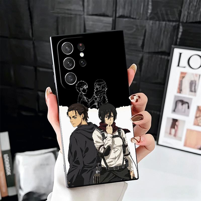 A-Attack On T-Titan Mikasa Soft Phone Case for Samsung Galaxy S26 S25 Edge S24 Ultra S23 Plus S22 S21 FE S20 Black Cover Back Sh