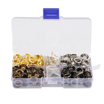 140 Sätze Box 8mm Messing Öse Öse Set Basteln Kleidung Zubehör
