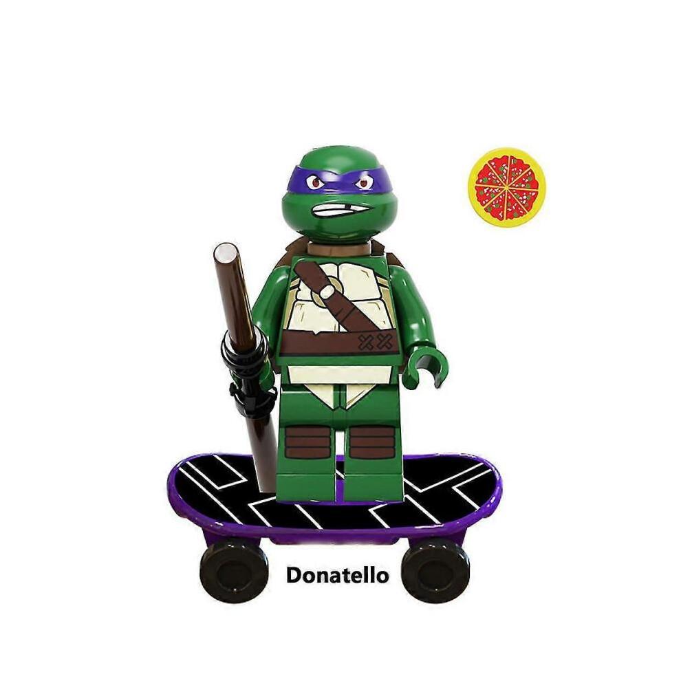 12 szt. Seria Wojownicze Żółwie Ninja Raphael Leonardo Michaelangelo Donatello Minifigurka Mini Zmontowany Klocek do Budowania Zabawka Prezent dla Dzieci