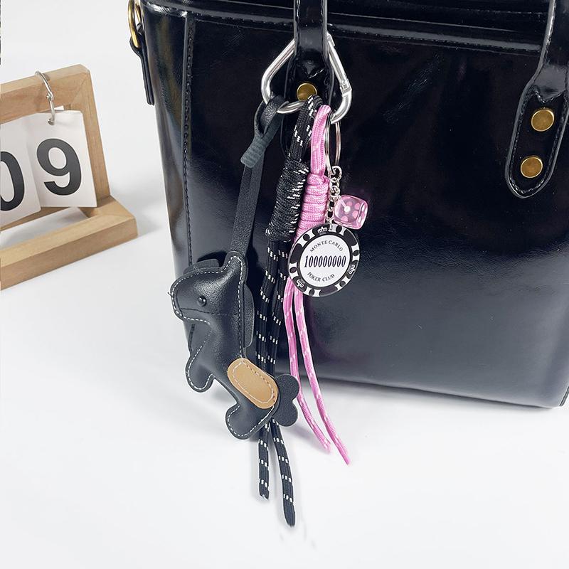 Bag Charm Women's Bag Charm Decoration Cartoon Rocking Horse Women's Leather Charm Bag Cute Bag Accessories Gifts