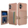 ZM03 For iPhone 16 Plus Case with Card Holder PU Leather+TPU Phone Back Cover
