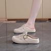 Fashion Shoes Woman 2025 Female Slippers Cover Toe New Rubber Soft Summer Flat Slides Shoes Ladies' Slippers Slipers Women Cover Toe Sum