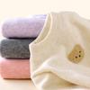 Children's Wool-Silk Koala Fleece Base Layer with Half-High Collar 
