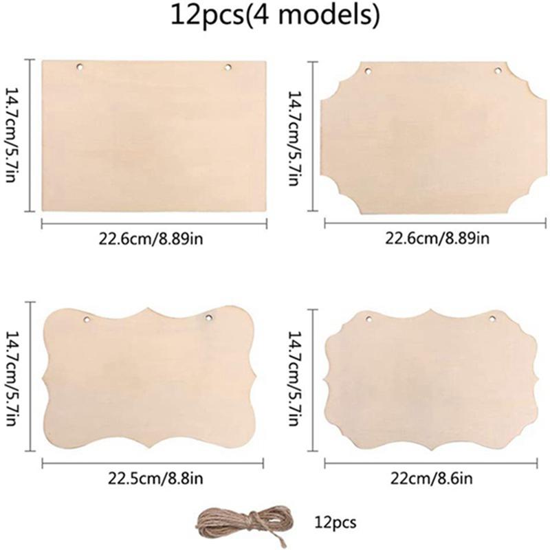 Good-Wood Plakette Holz Unpoliertes Schild zum Aufhängen DIY Holz Nachrichtentafel Malerei Rustikal Hochzeit Heimdeko Holzplakette