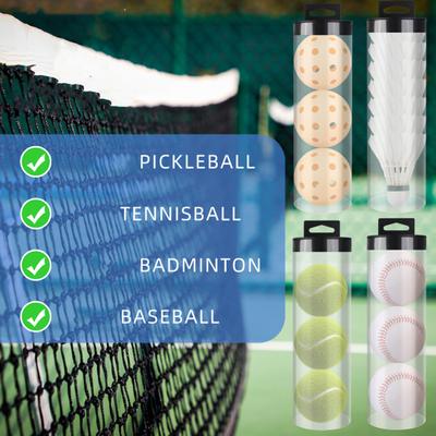 Pickleball Transparente Aufbewahrungsbox mit Deckel Badminton Baseball Tennis Ballhalter Zylindrischer Behälter Organizer Transparentes Rohr Pickleball Zubehör