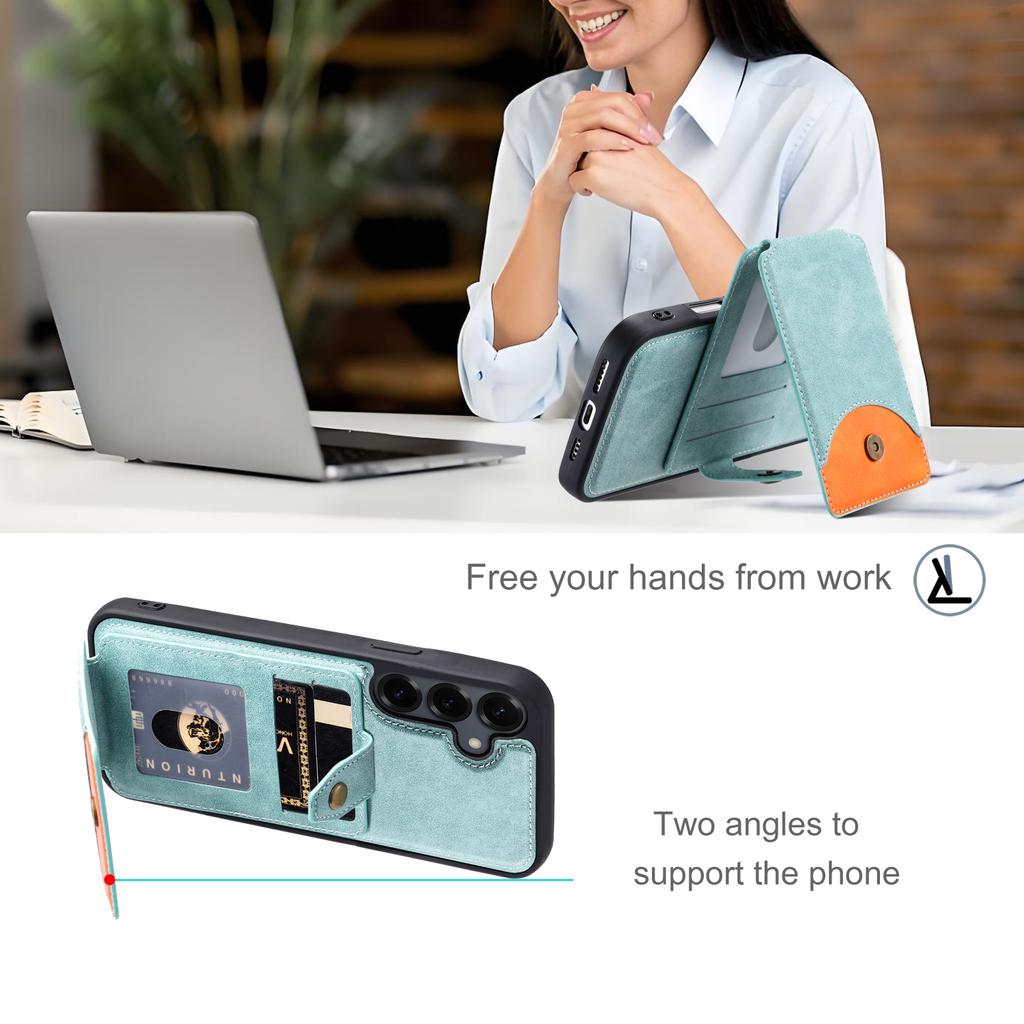 2 in 1 Detachable Magnetic Cards Solt Wallet Leather Case For Samsung Galaxy S25 Ultra S24 Plus S23 A16 A36 A56 Vertical Cover