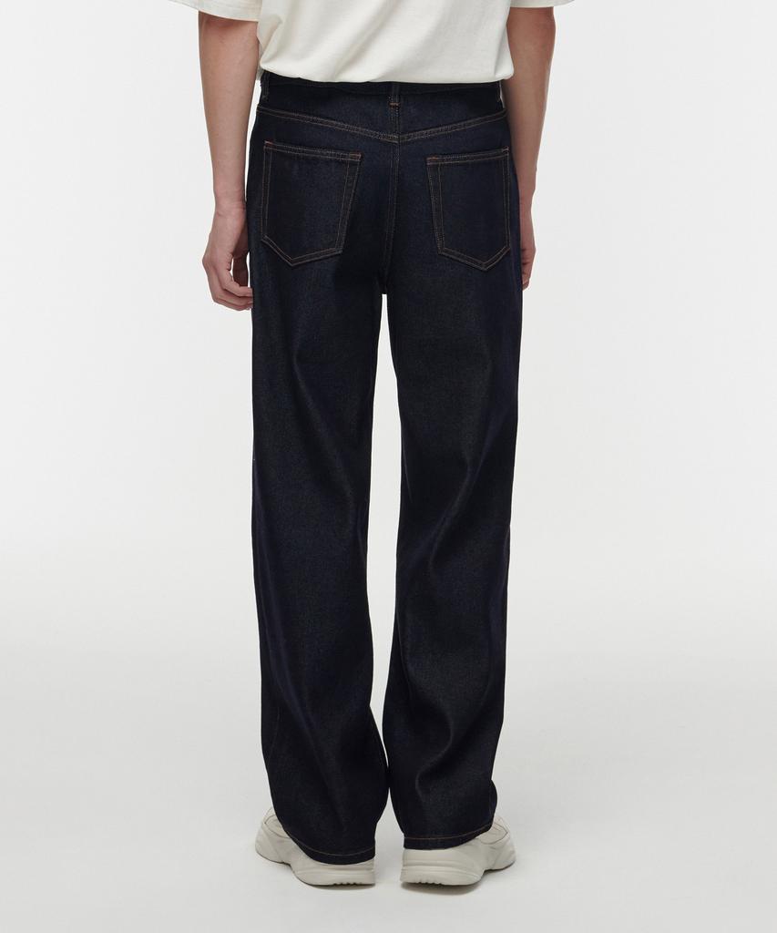 MUSINSA STANDARD Brushed-In Wide Denim Pants [Deep Indigo]
