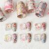 1Pcs 100cm Nail Art Stickers Decal Flower Rose Tulip Transfer Foils Paper Floral Nail Wraps for DIY Nail Art