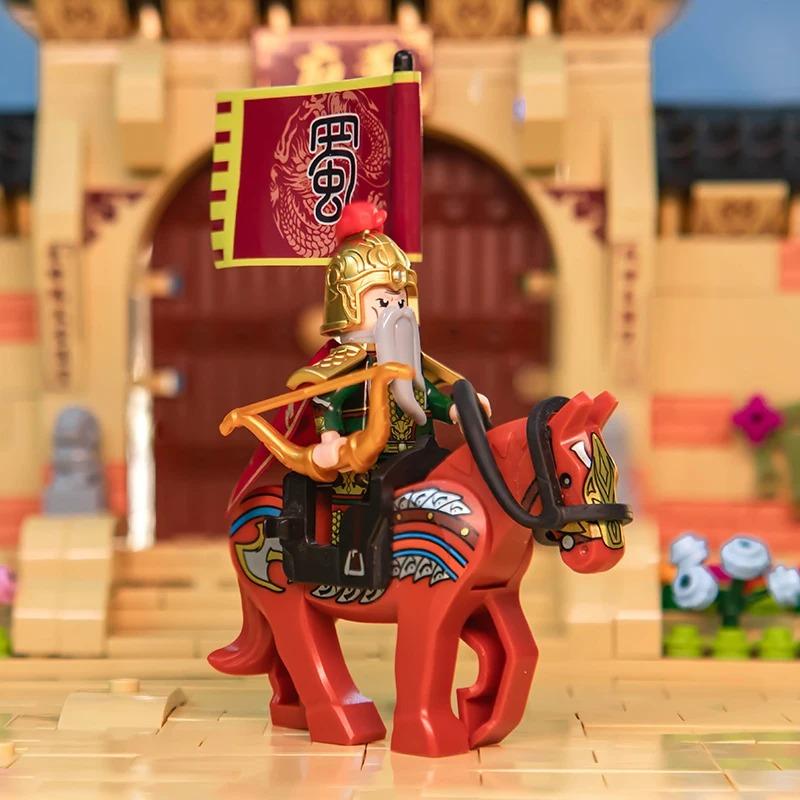 Building Block Man Figurine Three Kingdoms Zhuge Liang Armor Version Lu Bu Children's Assembly Toy Boy Holiday Gift Collection