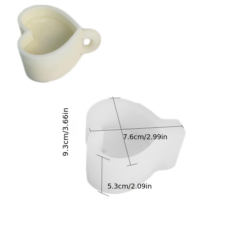 

Творческая силиконовая форма для свечей в форме сердца в форме чашки для кофе, мыла, смолы, кристаллов, инструмент для изготовления гипса, свадебные подарки своими руками A