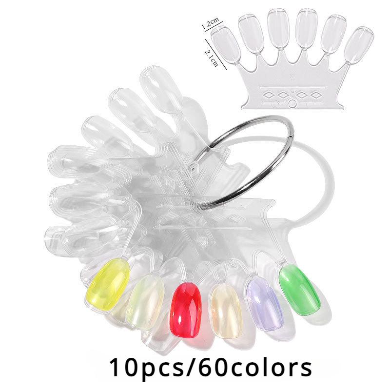 

Накладные ногти Гель-лак для ногтей Цветовая диаграмма Дисплей Природа Прозрачный черный веерообразная форма Накладные ногти Инструмент для практики 7# прозрачный