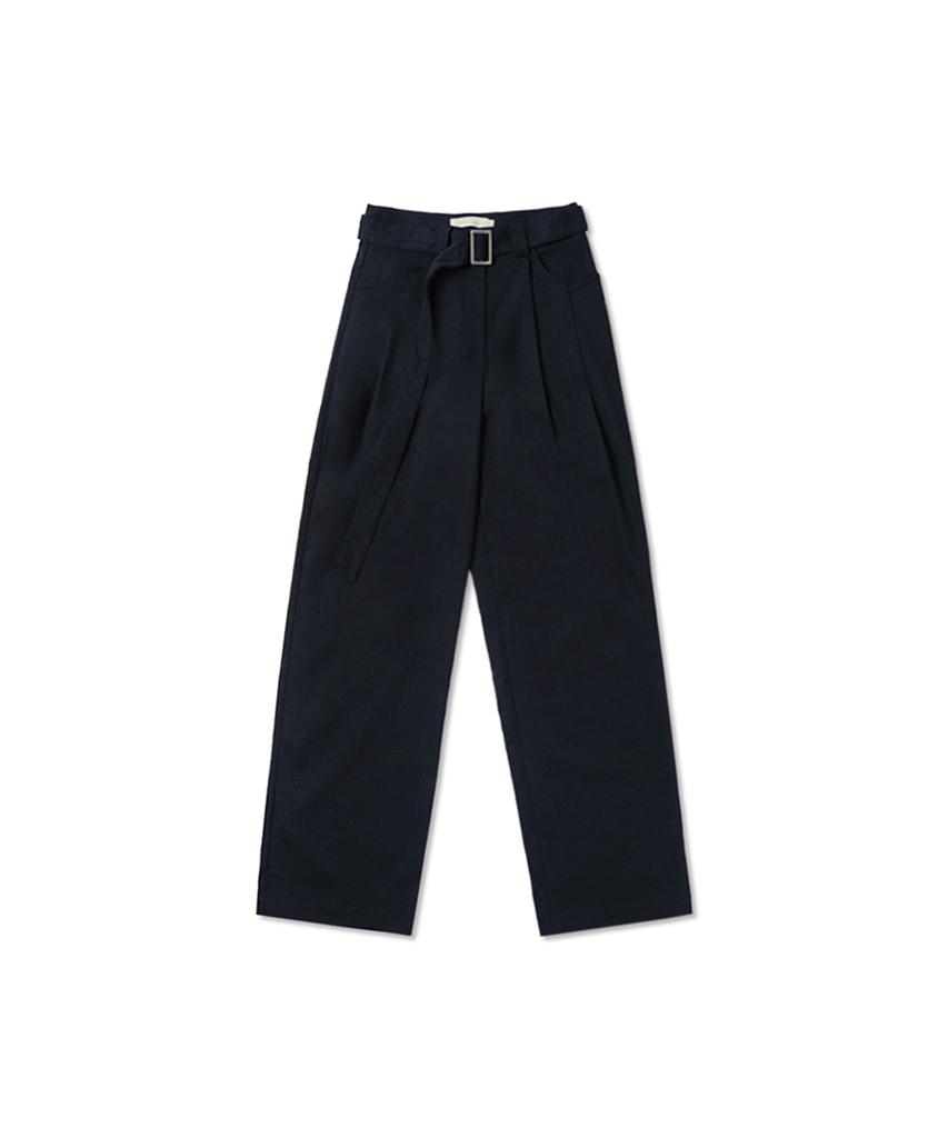 WITHOUT SUMMER Linen Belted Pants_Navy