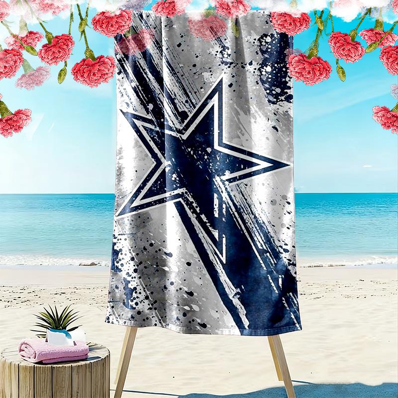 Dallas Cowboys Print Beach Towel, Large Soft Quick Dry Towel for Beach Camping Swimming