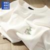 Heavy White Short-sleeved T-shirt Women's New Men's Thin Large-size Cotton Bottom Half-sleeved Top Ins