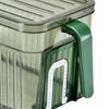 Contenitore Croccante con Coperchio e Manico Scatola di Stoccaggio Impilabile Organizzatore Stratificato Drenante per Frigorifero Frutta Verdura
