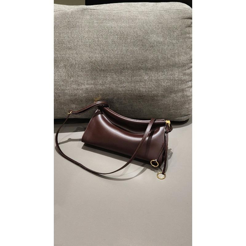 

Original leather A new Le Click armpit bag niche design simple and fashionable single shoulder messenger bag women 2 Blank model 30*8*13 темно-коричневого кольору