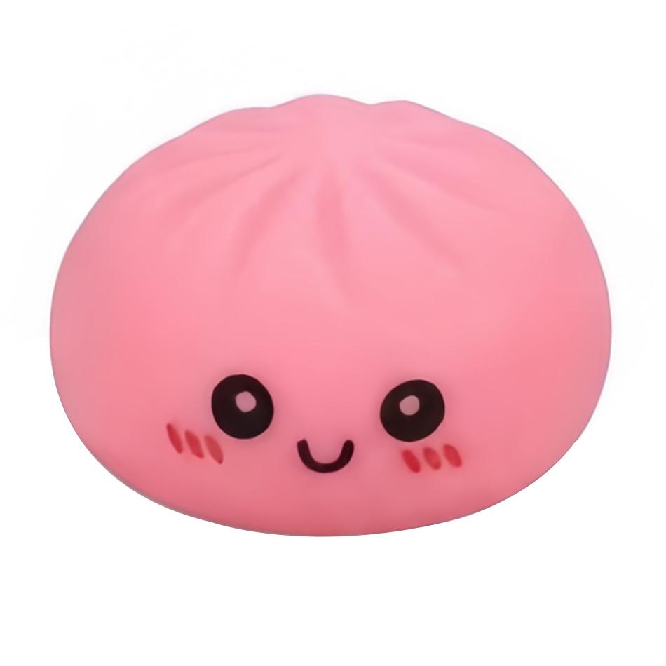 Aesthetic Led Bun: Glowing Bubble Spitting Squeeze Toy, Realistic Food Ornament, Solid Gel Sensory Stress Reliever, Gift