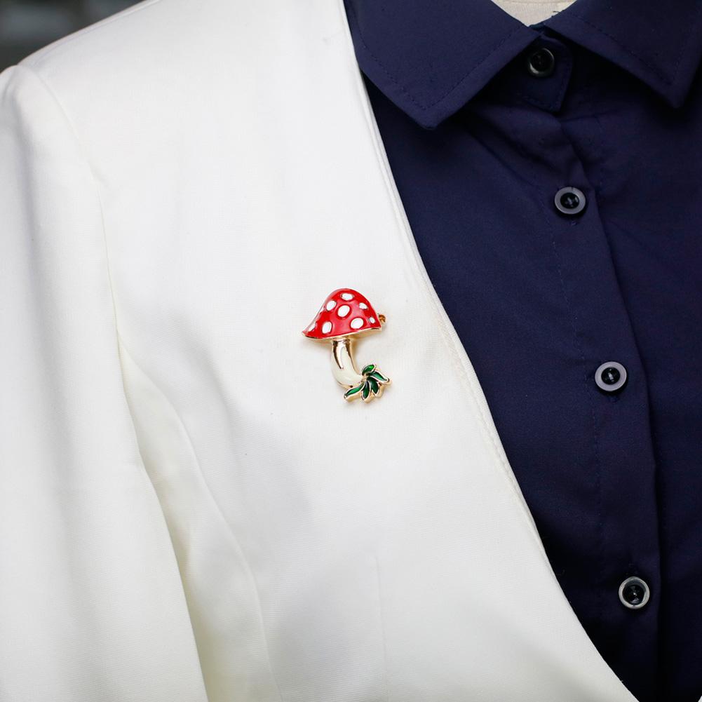 Fashion Cartoon Alloy Mushroom Brooch Chic Unique Women Broochpin