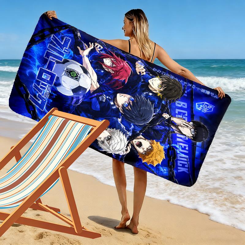 Bluelock Print Beach Towel, Large Soft Quick Dry Towel for Beach Camping Swimming