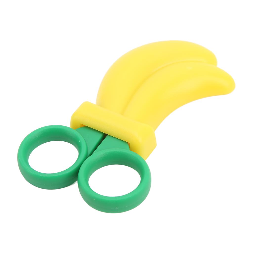 Paper Scissors Cute Cartoon Banana Shape Soft Handle Scissors with Magnet for Student Kids for Home