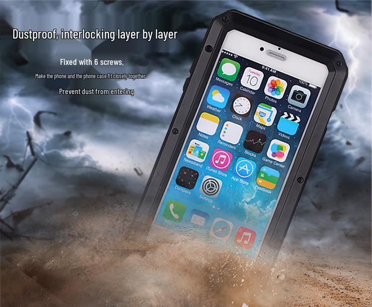 Durable Metal Protective Case for iPhone 6/7/8 - Anti-Drop, Water & Dust Resistant