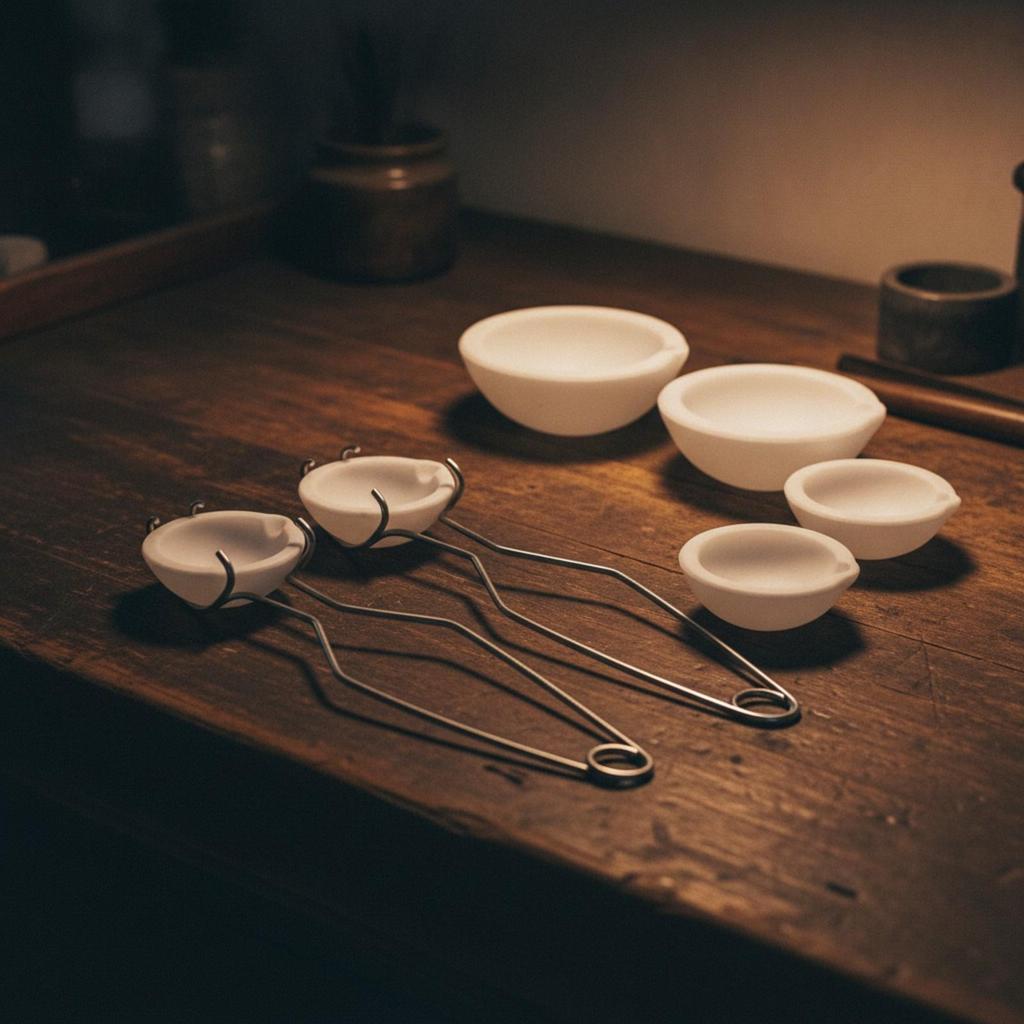8 Pieces Crucible Set with Tongs Complete Porcelain Melting Dish Heavy Duty
